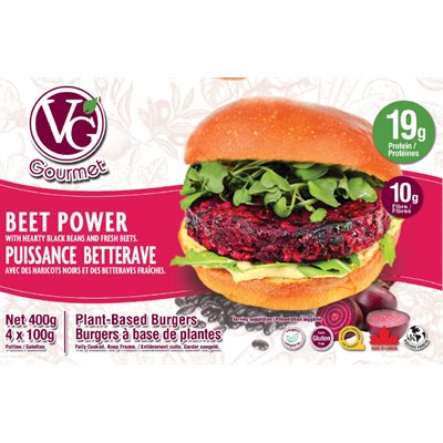 VG Gourmet Beet Power Plant-Based Burgers