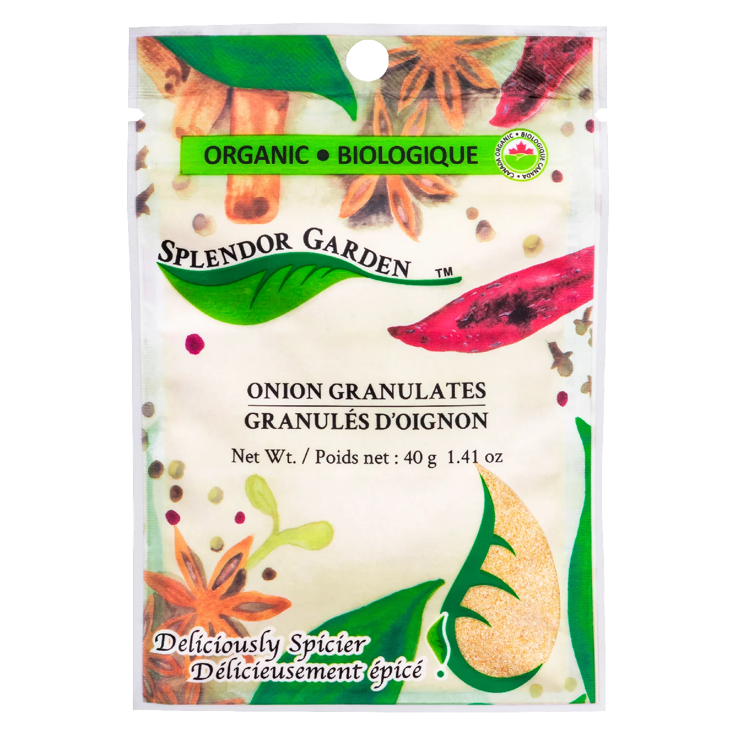 Splendor Garden Organic Onion Granulates