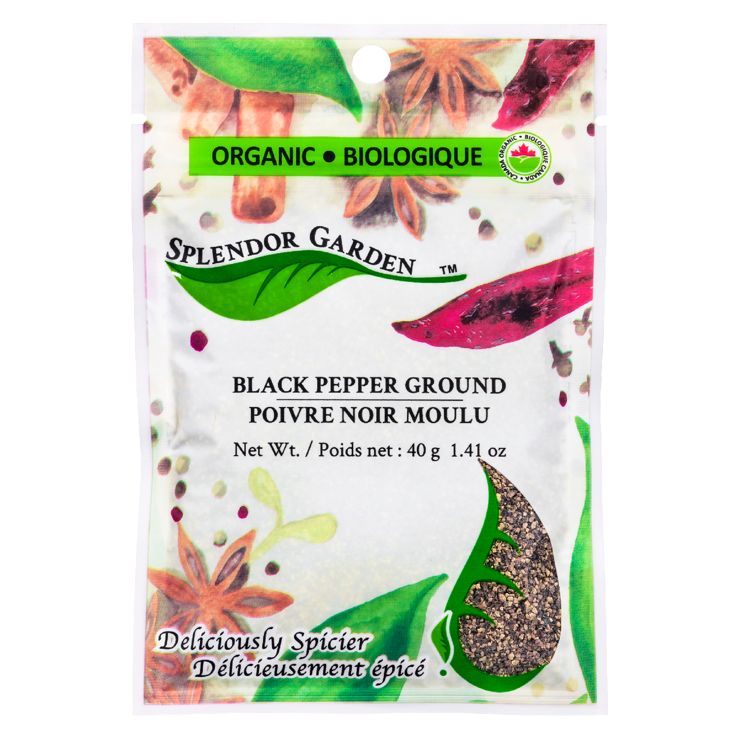 Splendor Garden Organic Black Pepper Ground