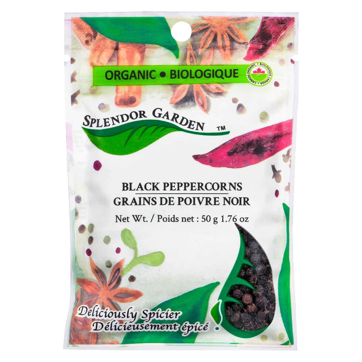 Splendor Garden Organic Black Peppercorns