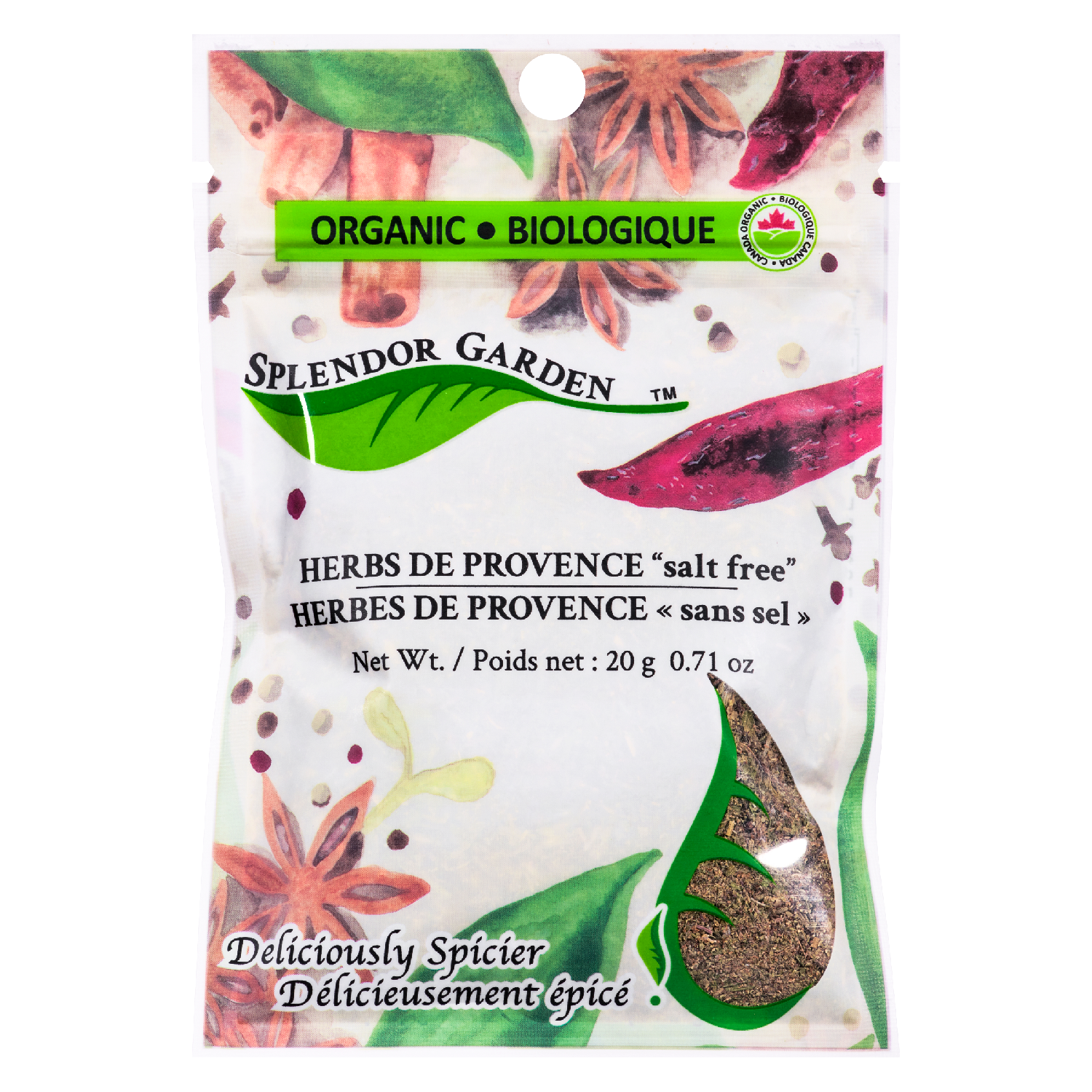Splendor Garden Organic Herbs De Provence Salt Free