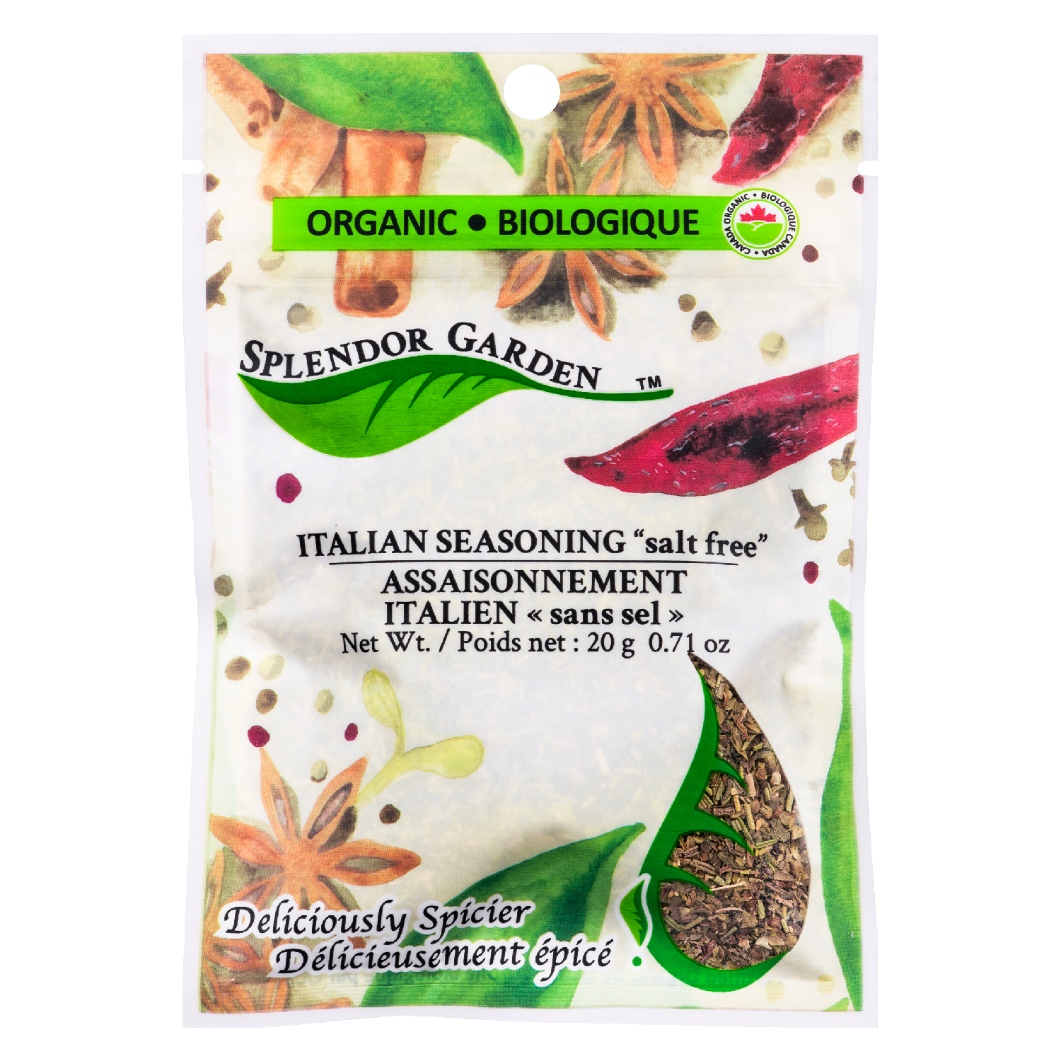 Splendor Garden Organic Italian Seasoning Salt Free