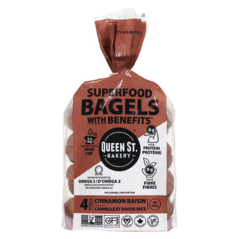 Queen St. Bakery Cinnamon Raisin - Superfood Bagel