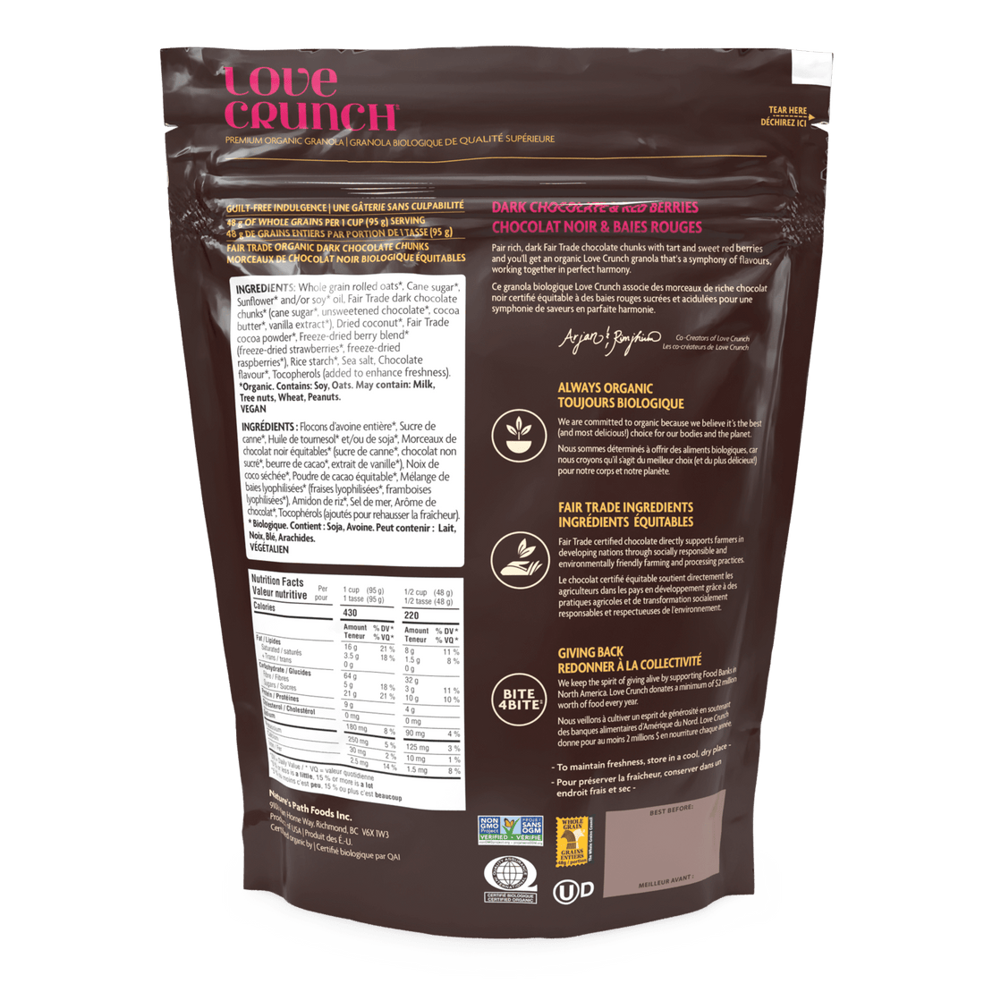 Nature's Path Dark Chocolate & Red Berries Granola