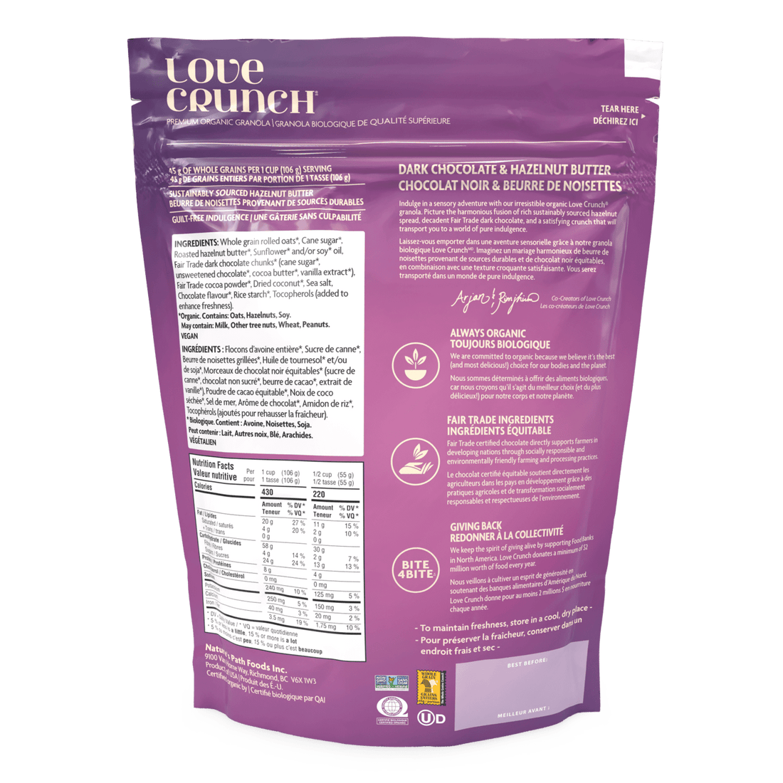 Nature's Path Dark Chocolate & Hazelnut Butter Granola