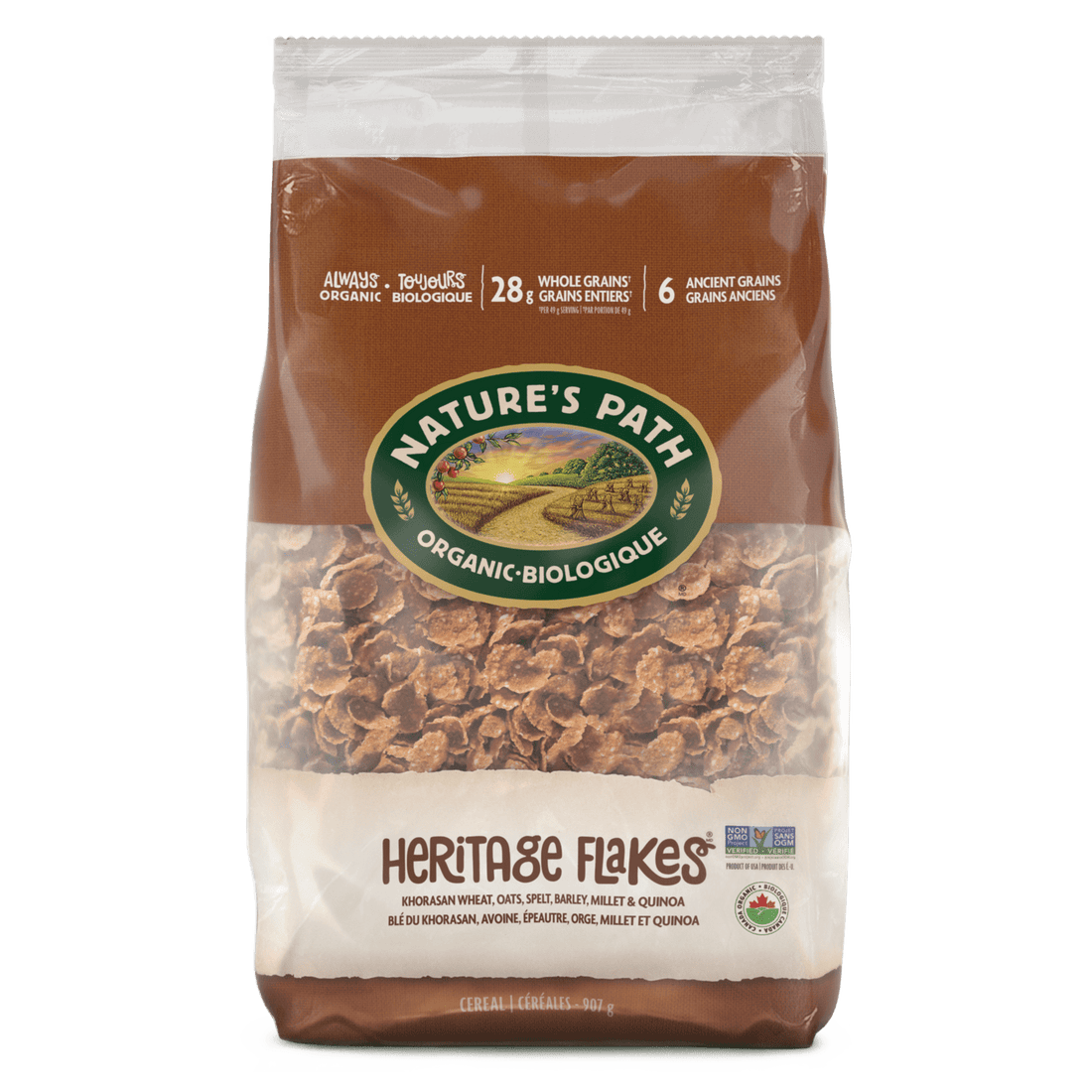 Organic Heritage Flakes Cereal - Eco Pac