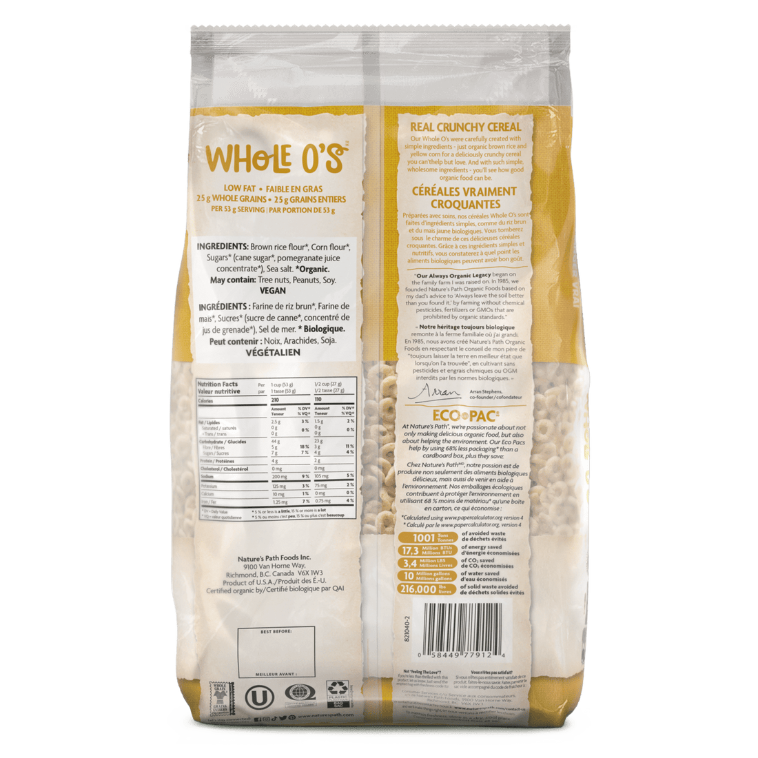 Gluten Free Whole O's Cereal