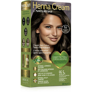 Naturtint Light Chestnut Brown 5.0 Semi-Permanent Henna Cream
