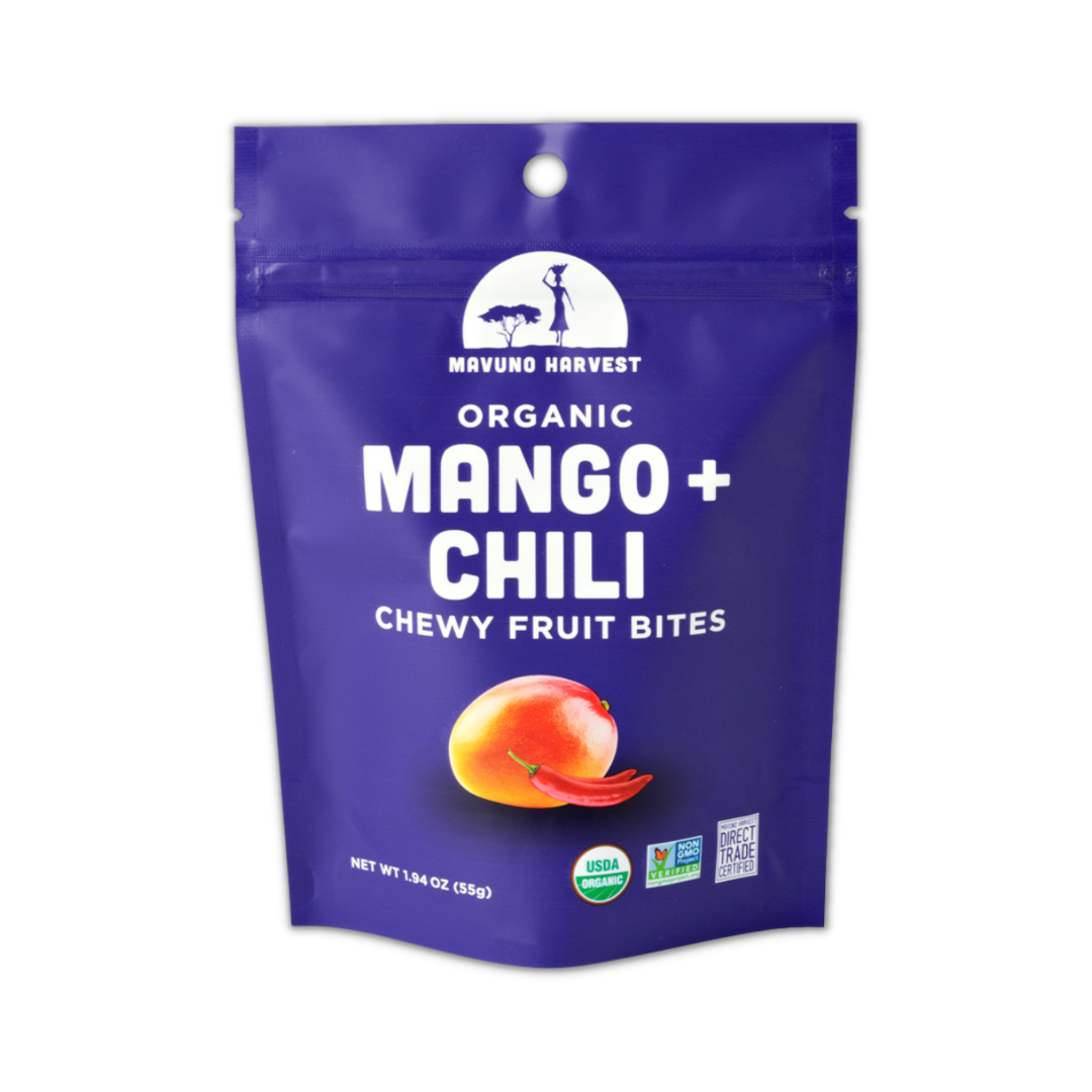 Mavuno Harvest Organic Mango + Chili Chewy Fruit Bites