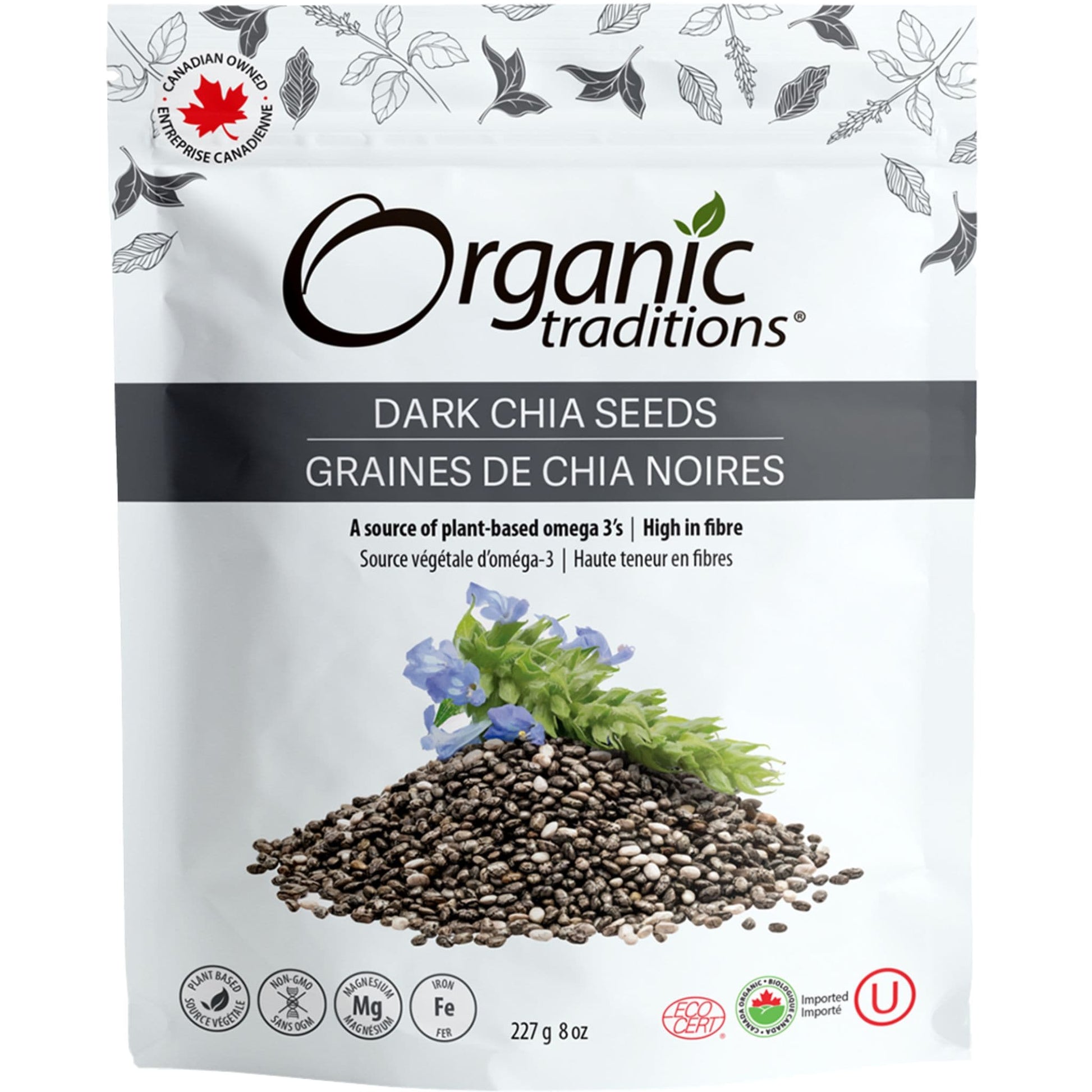 Organic Traditions Organic Dark Whole Chia Seeds