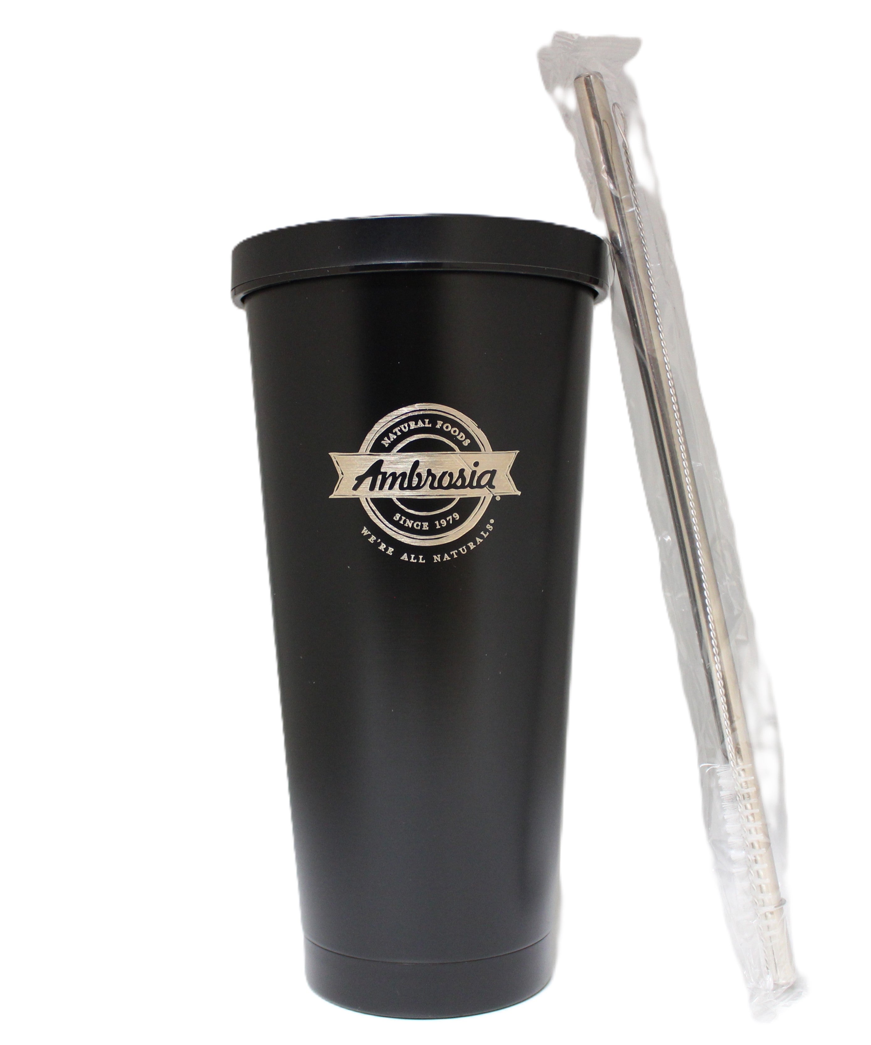 Ambrosia Black Stainless Steel Tumbler