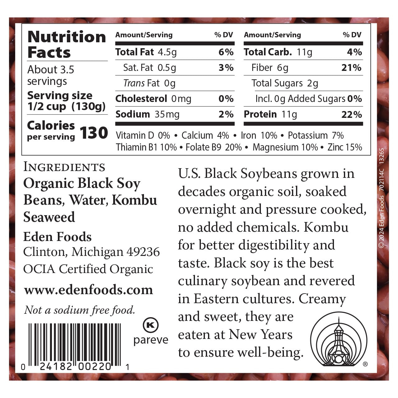 Eden Foods Organic Black Soy Beans