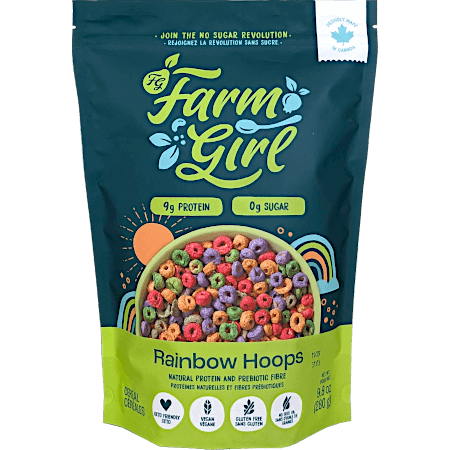 Vegan Gluten-Free Keto Friendly Rainbow Hoops Cereal
