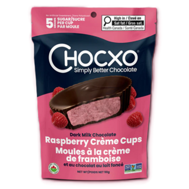 Chocxo Dark Milk Chocolate Raspberry Creme Cups