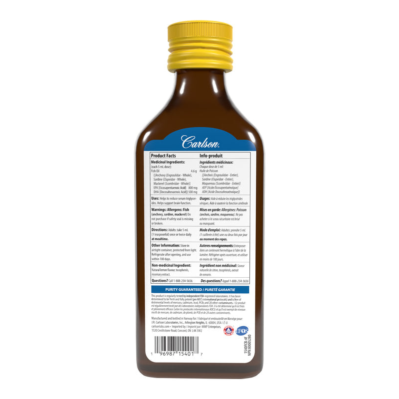 Carlson Lemon Fish Oil