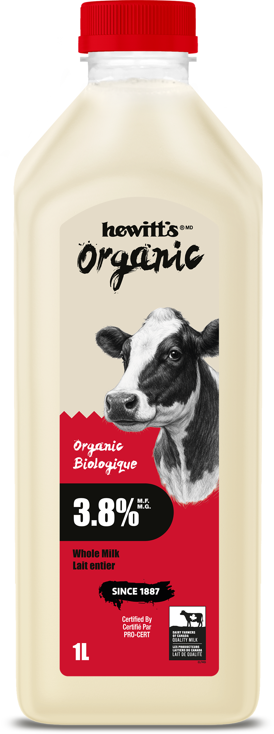 Hewitt's Organic 3.8% Whole Milk