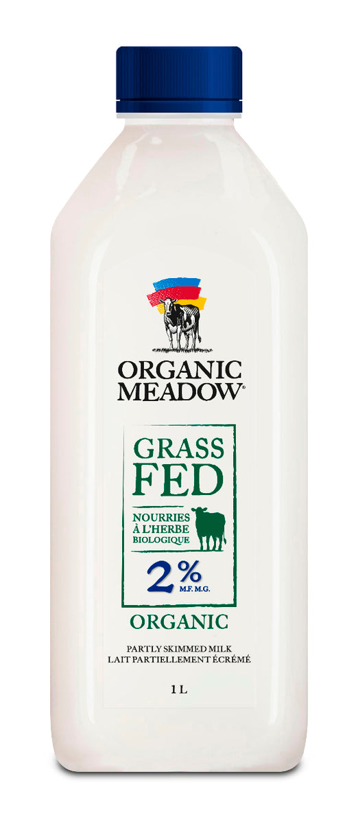 Organic Meadow Organic Grass Fed Partly Skimmed 2% Milk