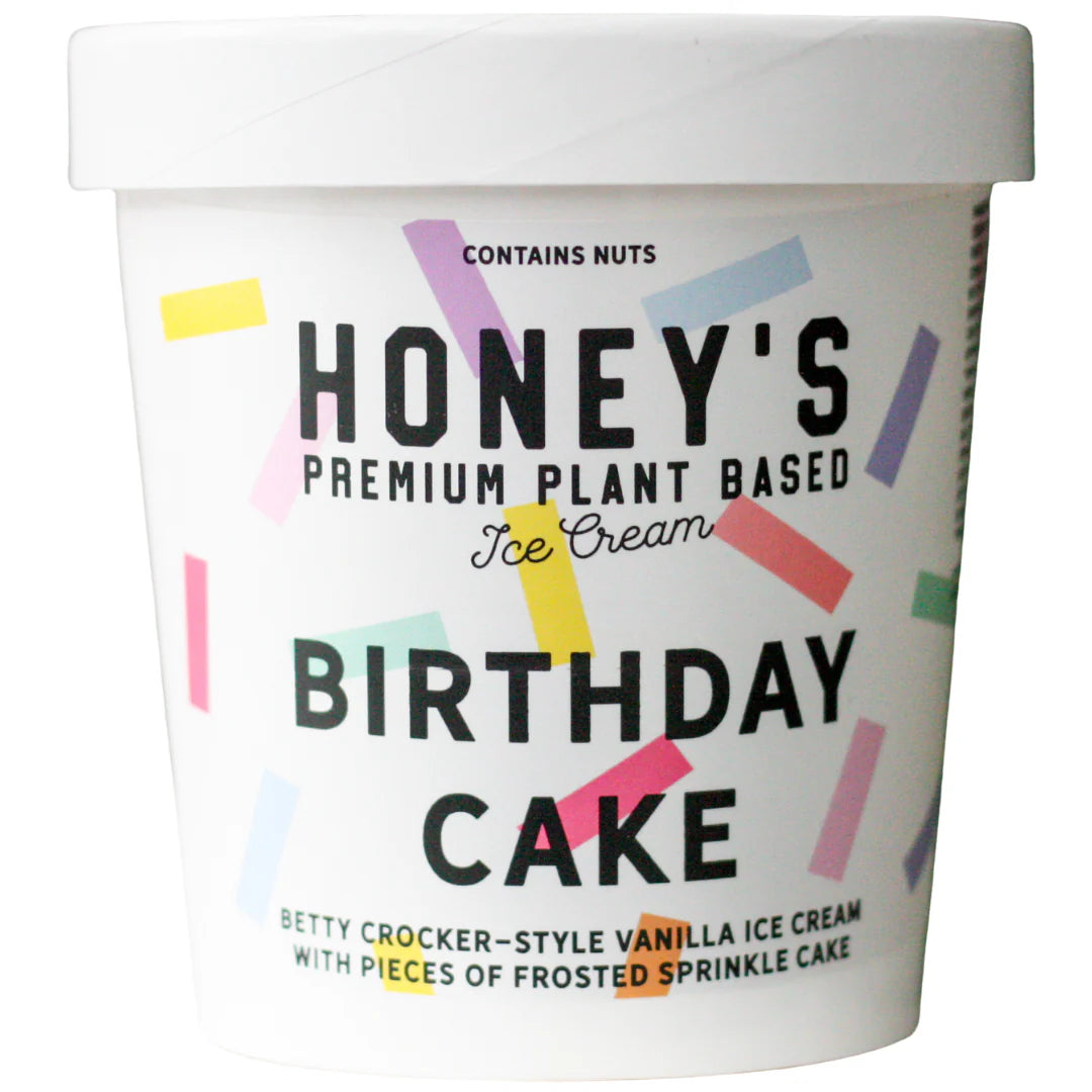 Honey's Premium Plant-Based Birthday Cake Ice Cream