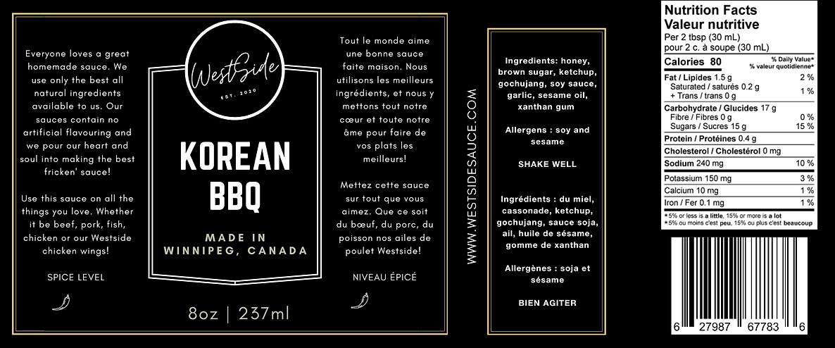 Westside Sauces Korean BBQ Sauce