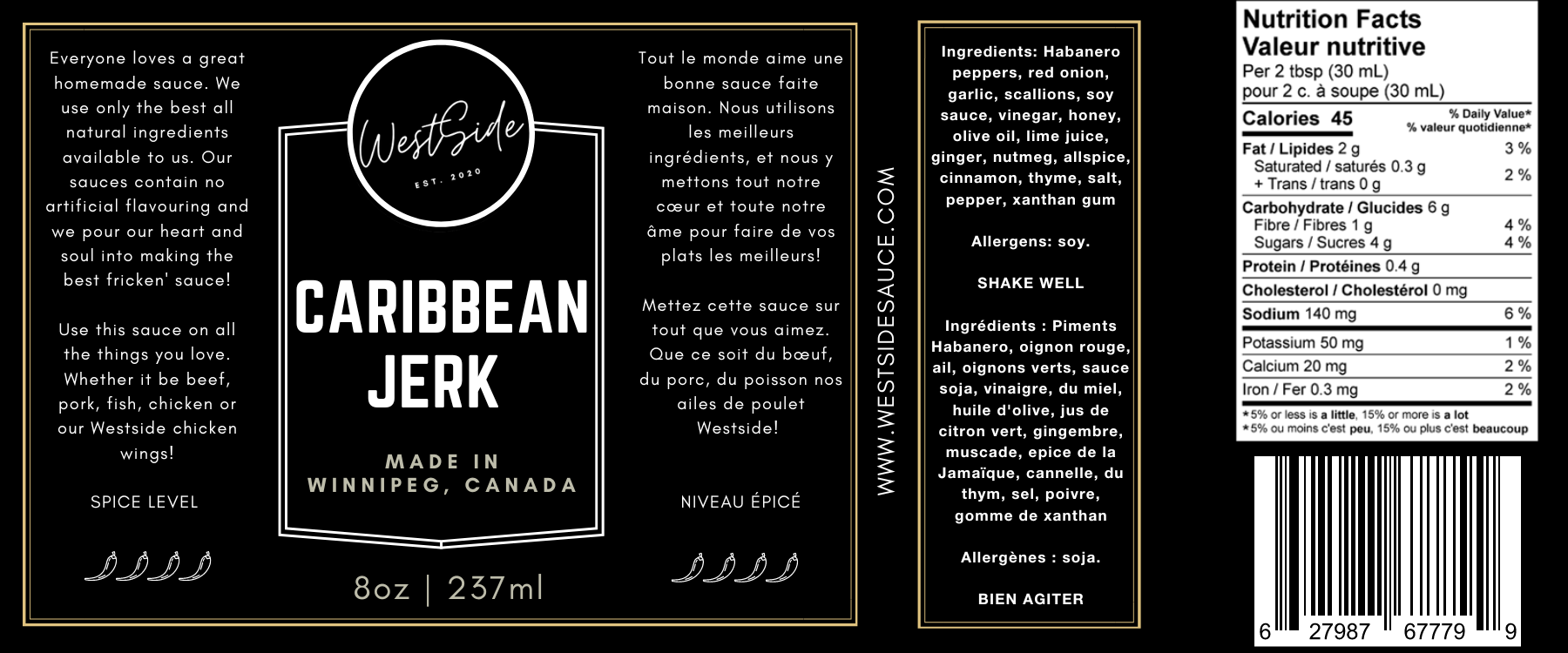 Westside Sauces Caribbean Jerk Sauce