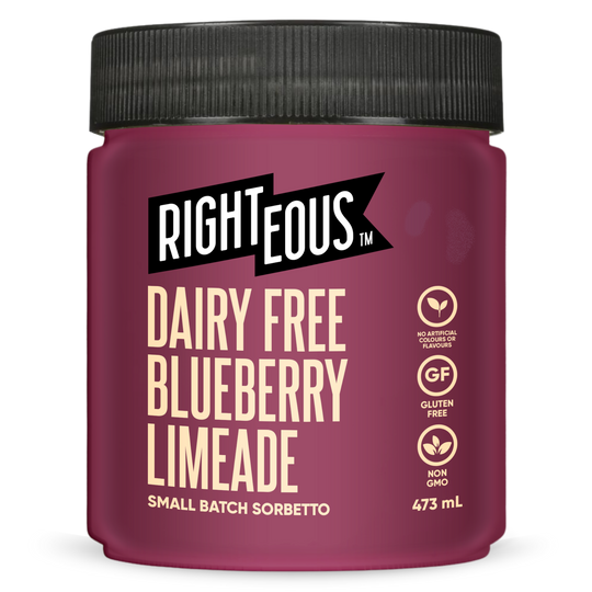 Righteous Dairy-Free Blueberry Limeade Sorbetto