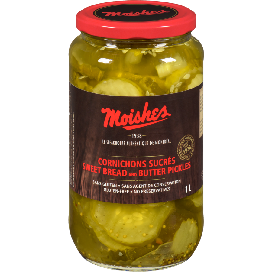 Moishe's Shelf-Stable Sweet Bread & Butter Pickles