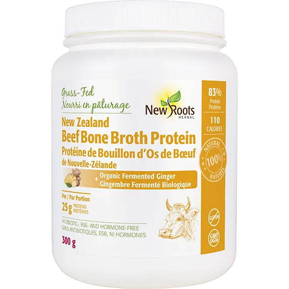 New Roots Beef Bone Broth with Fermented Ginger Powder