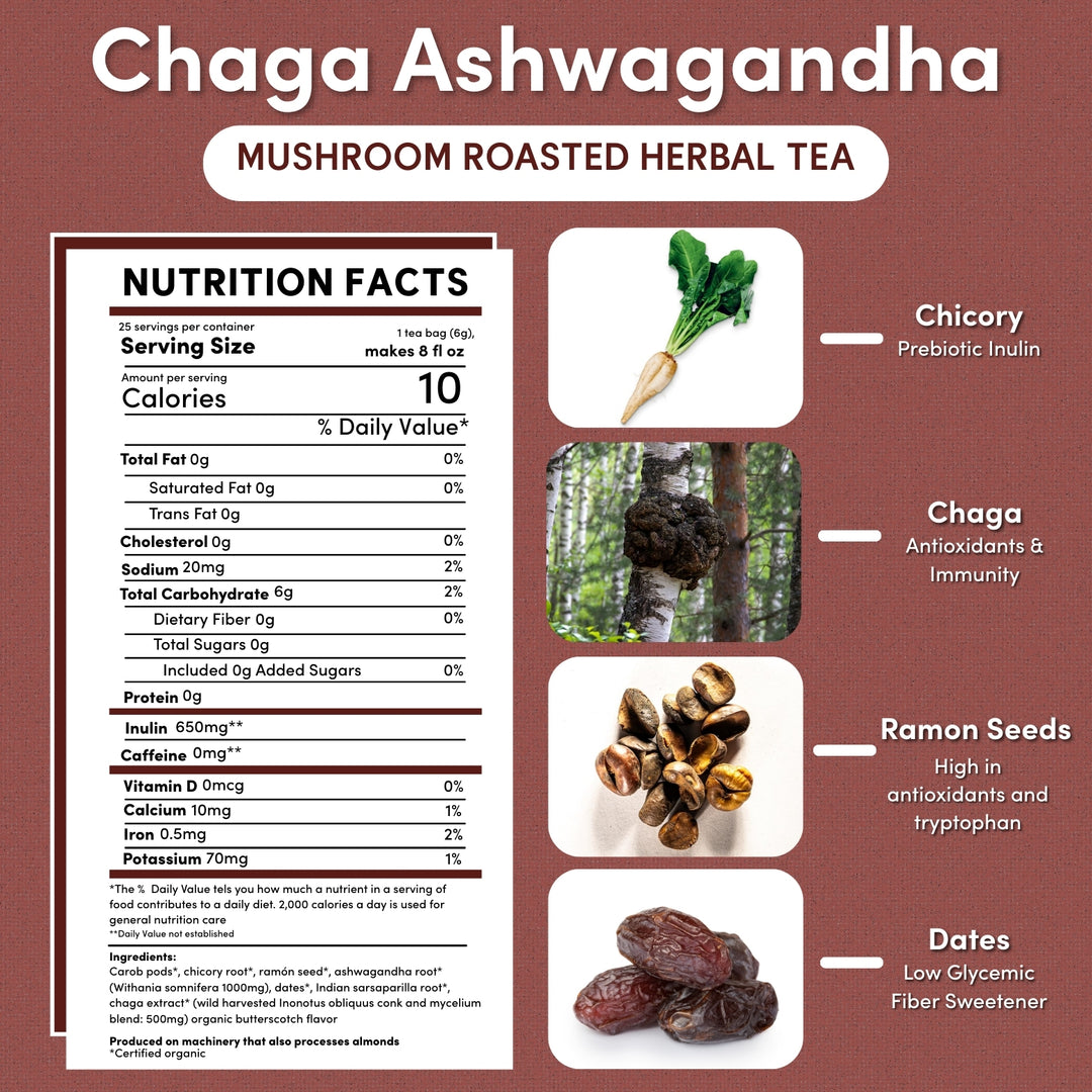 Teeccino Chaga Ashwagandha Tea