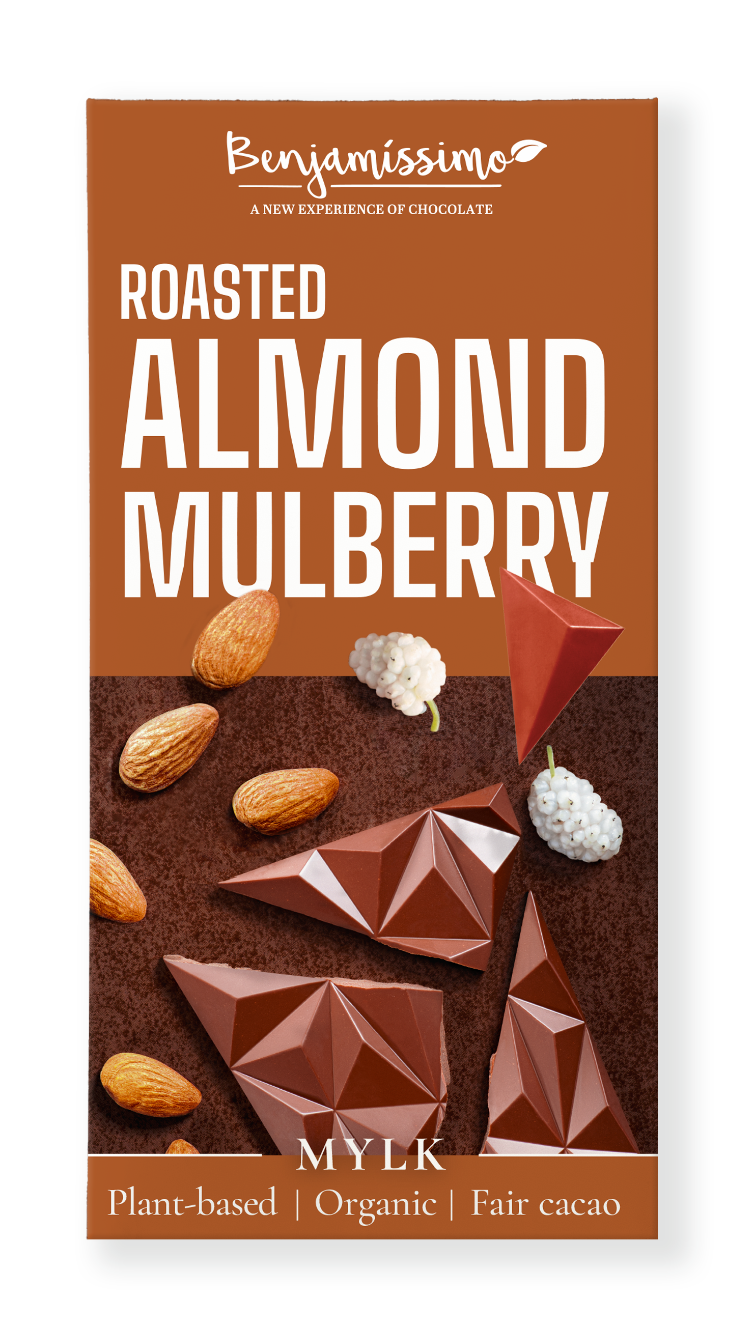 Organic Roasted Almond Mulberry Mylk Chocolate Bar