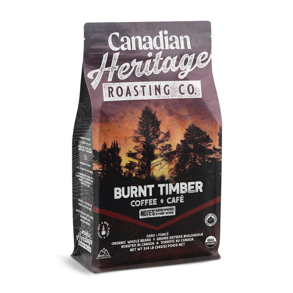 Canadian Heritage Roasting Org Burnt Timber Dark Roast Whole Coffee Beans