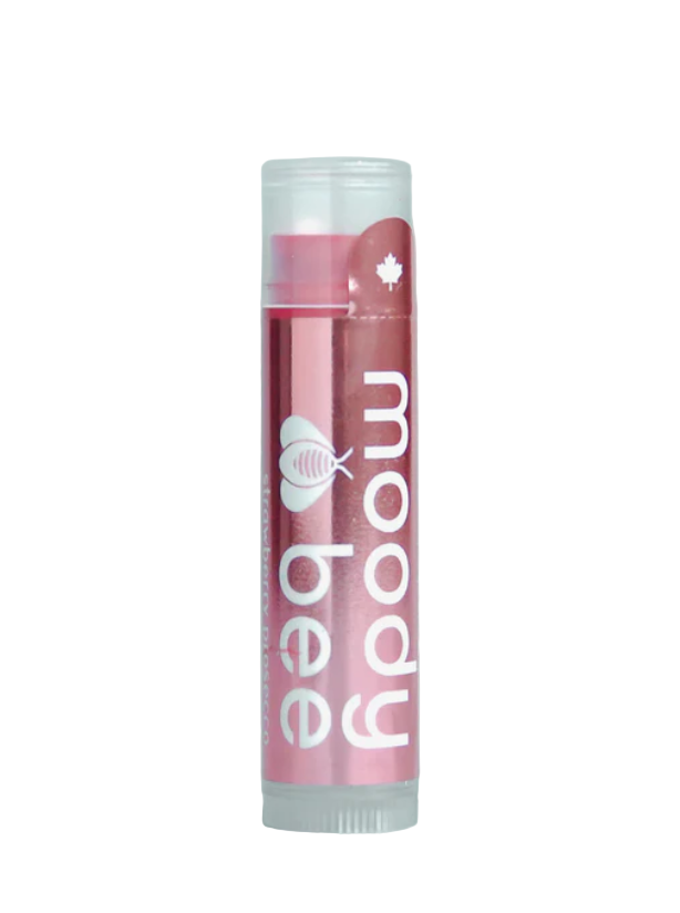Moody Bee Strawberry Prosecco Tinted Beeswax Lip Balm