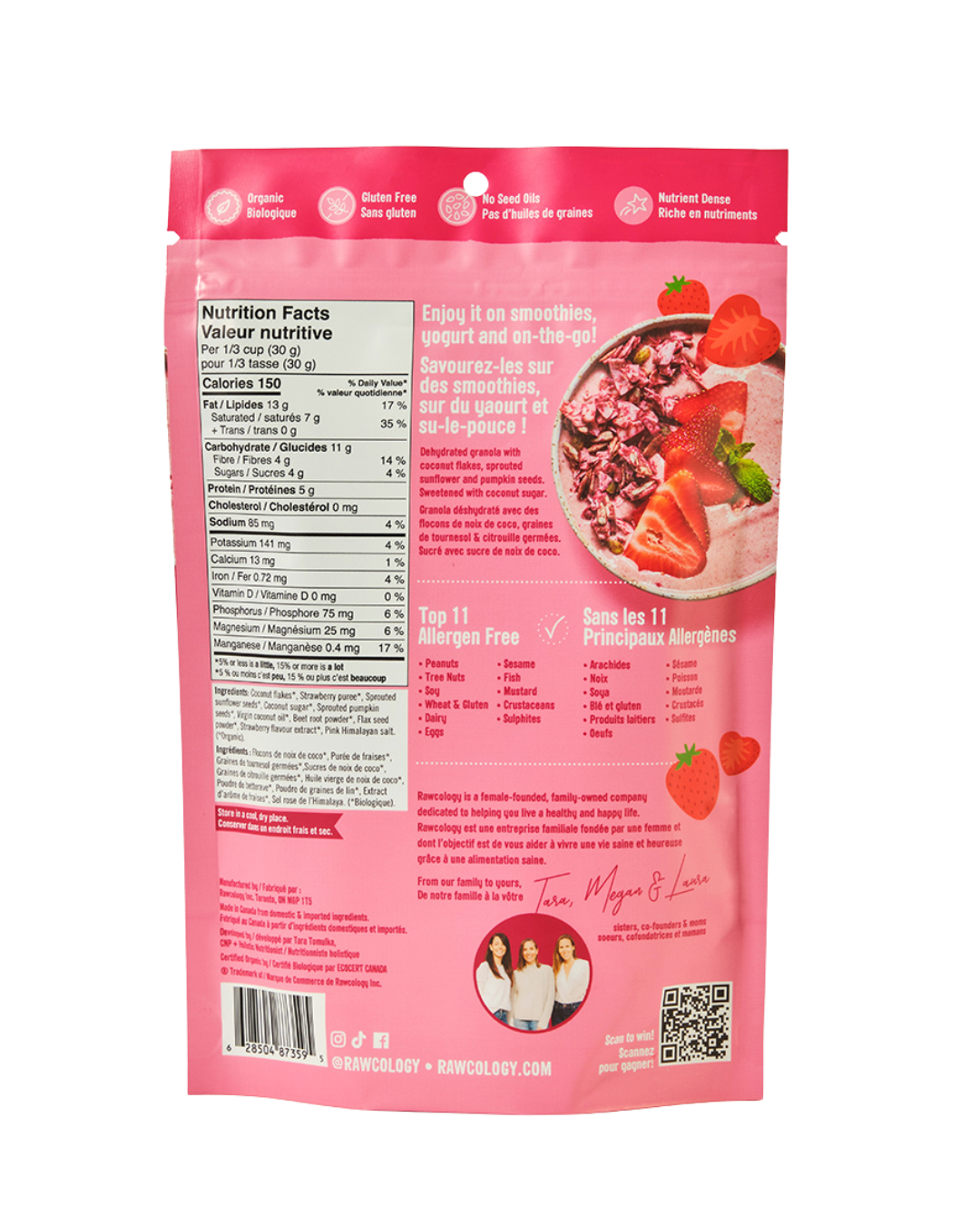 Rawcology Organic Strawberry Grain Free Granola
