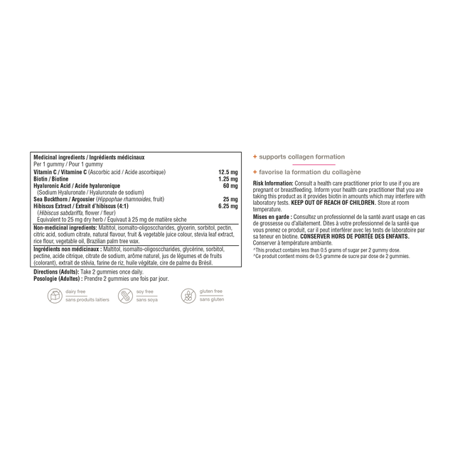 youtheory Watermelon Zero Sugar Biotin+ Gummies