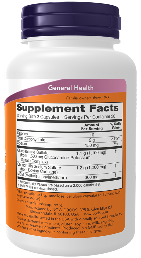 Now Glucosamine & Chondroitin with MSM
