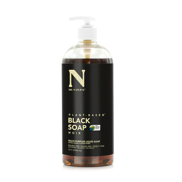 Dr. Natural Plant-Based Multi-Purpose Liquid Black Soap