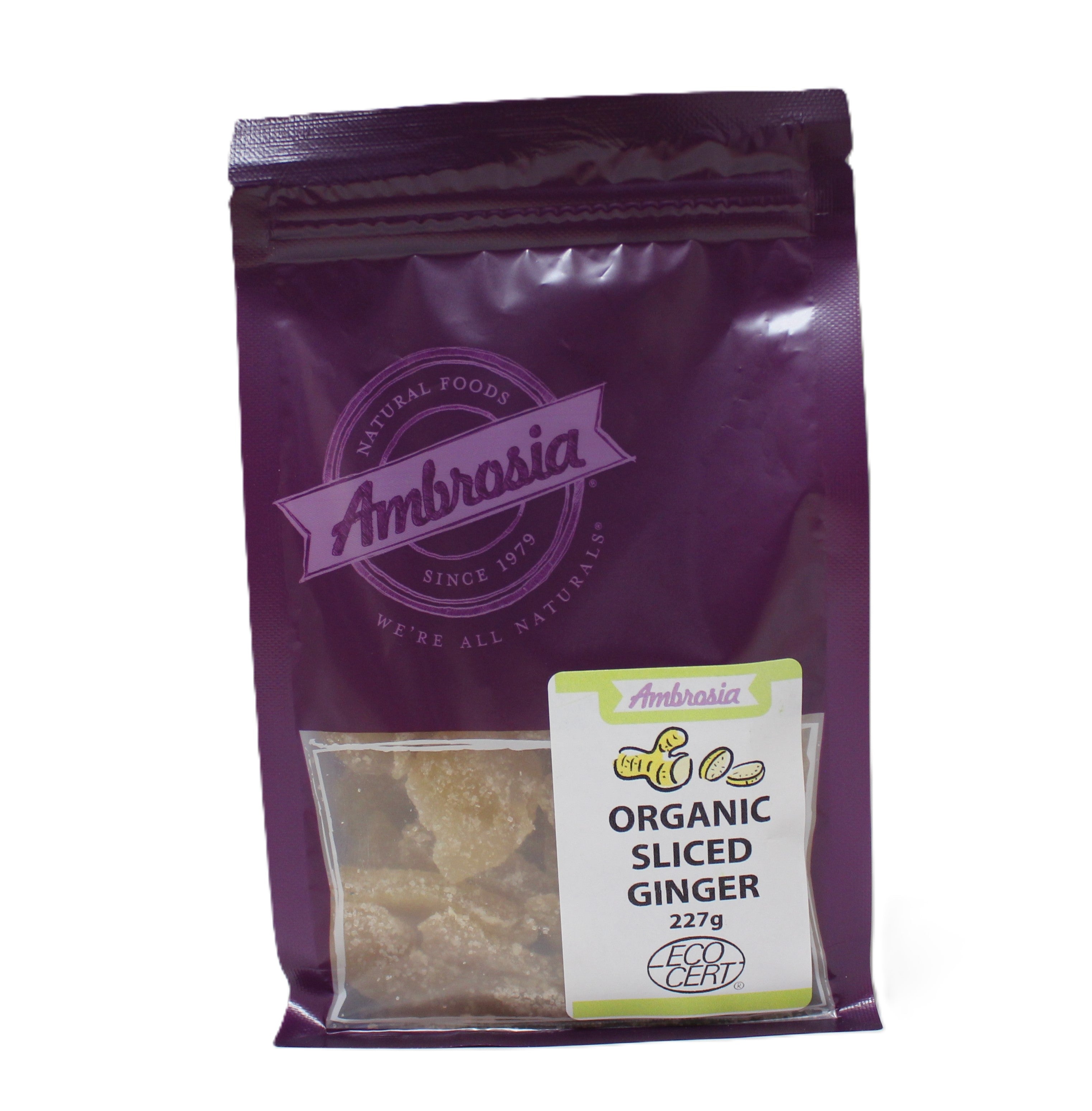 Ambrosia Organic Sliced Ginger
