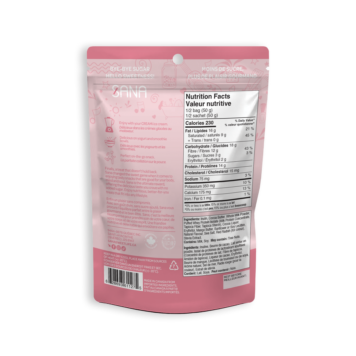 No Added Sugar Neapolitan Chocolate Style Coated Protein Bites