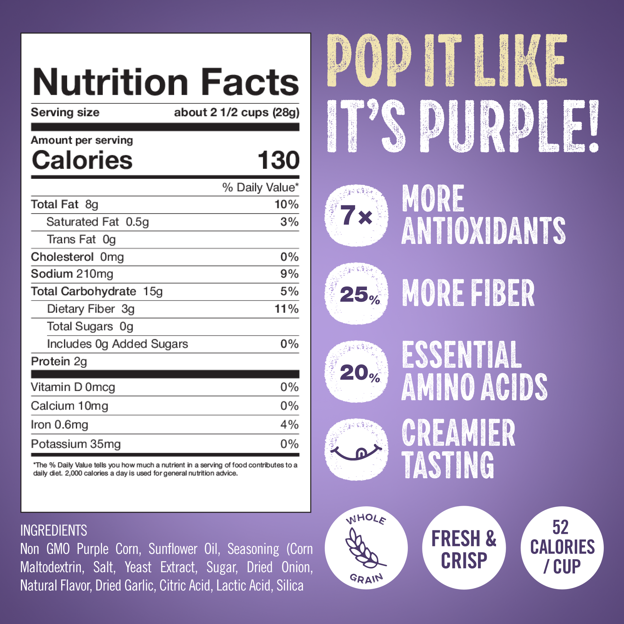 Jalapeno Cheddar Plant Based Purple Kernel Popcorn