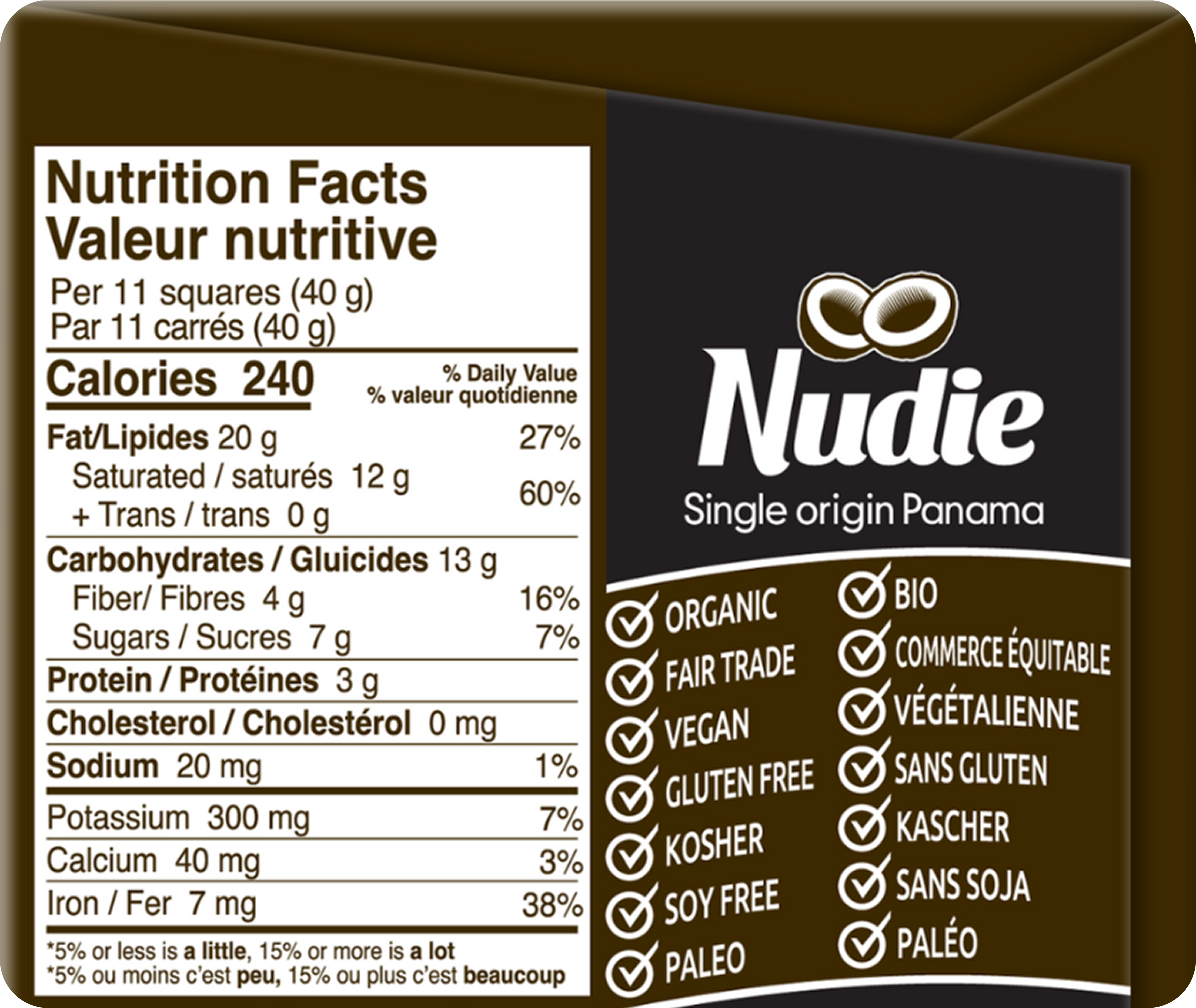 Zazubean Organic Nudie Chocolate