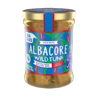 Solid White Albacore Wild Tuna in Extra Virgin Olive Oil with Chili