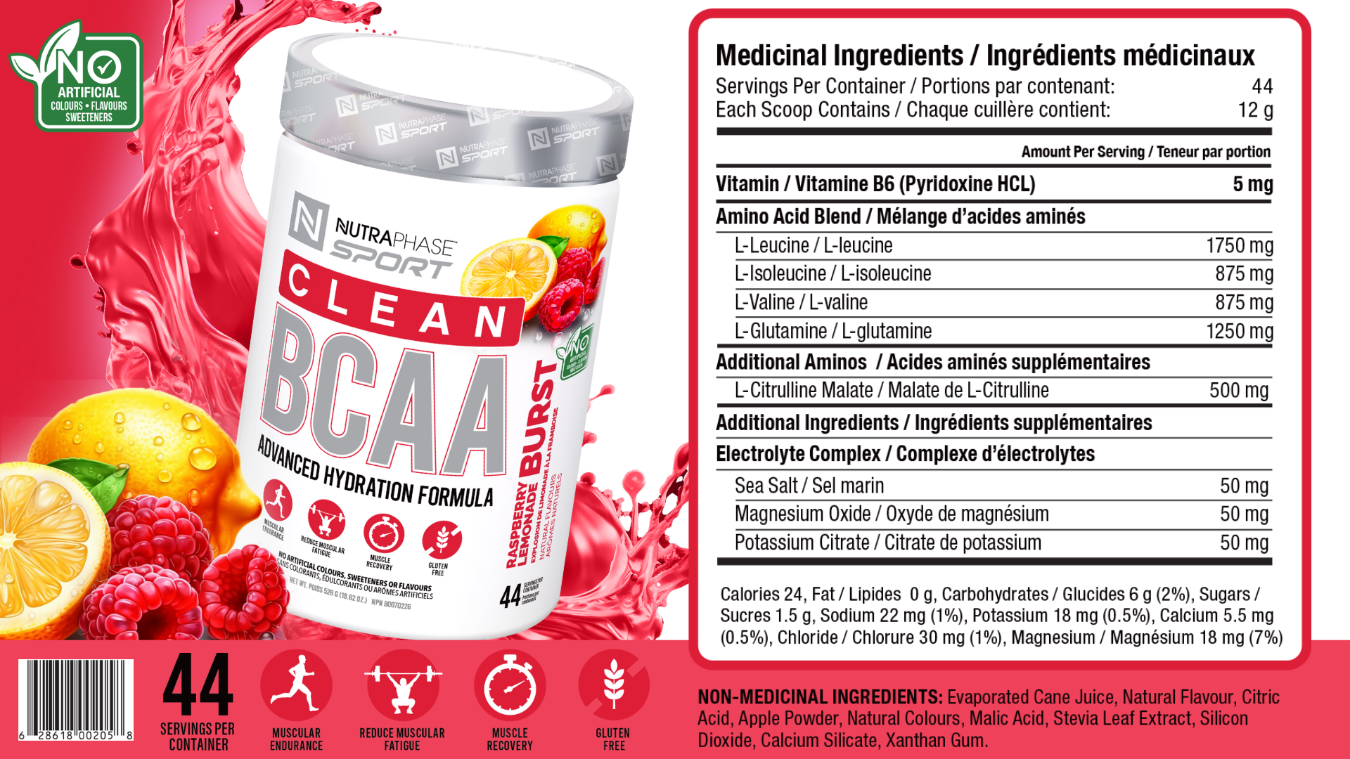 Nutraphase Raspberry Lemonade BCAA
