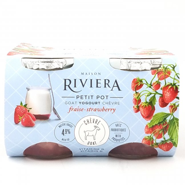 Riviera Strawberry Multi-Pack Goat Yogurt PET