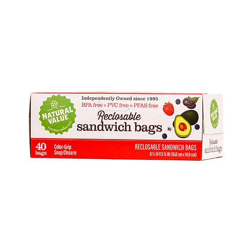 Natural Value Reclosable Sandwich Bags