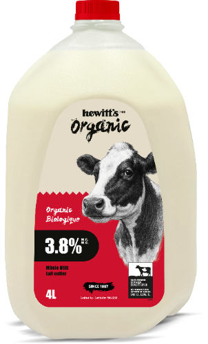 Hewitt's Organic 3.8% Whole Milk