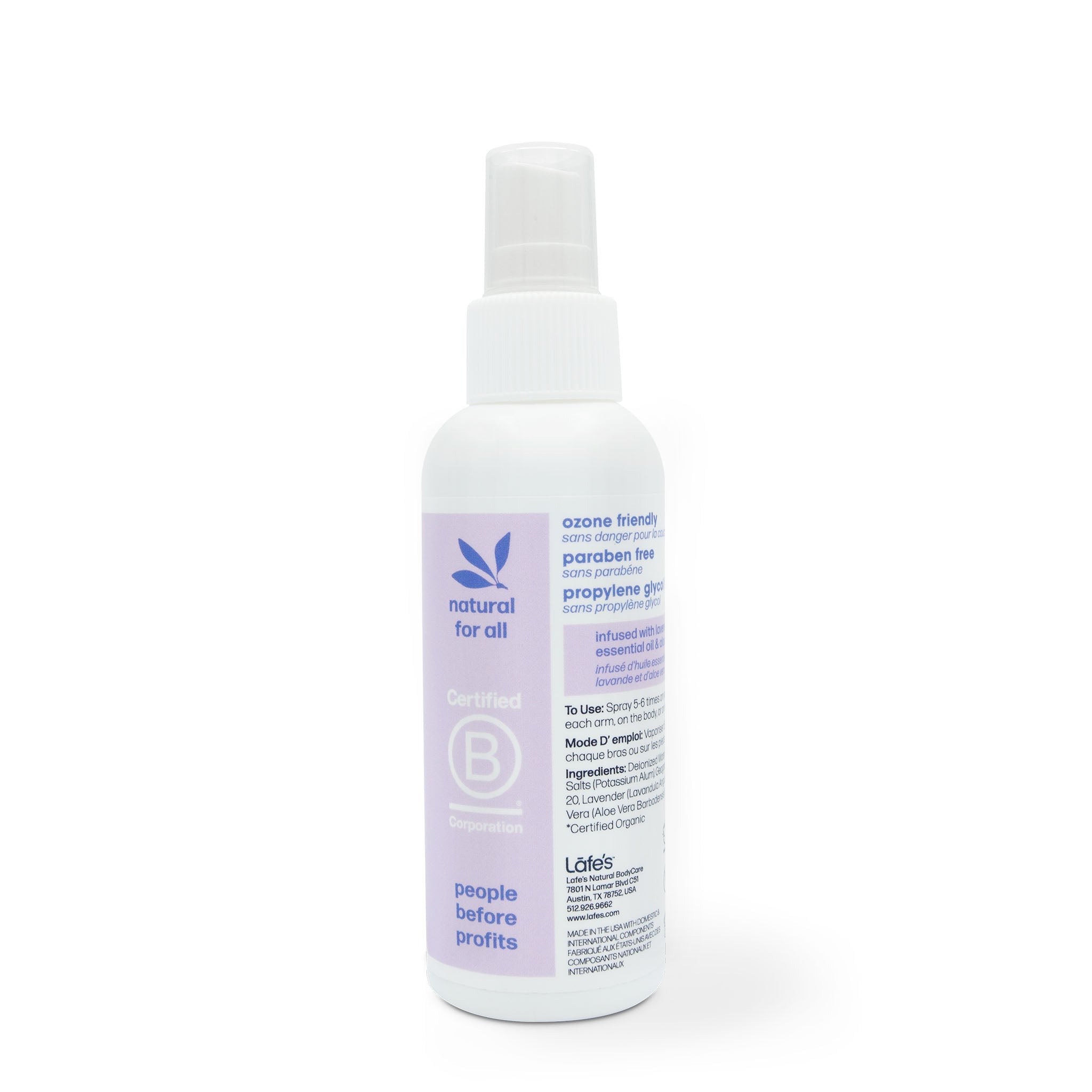 Lafe's Body Care Lavender Deodorant Spray
