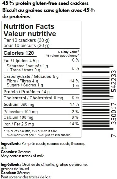 Swedish Protein Gluten Free Vegan Simply Seeds Crackers