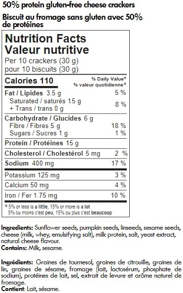 Swedish Protein Gluten Free Cheese Grain-Free Crackers