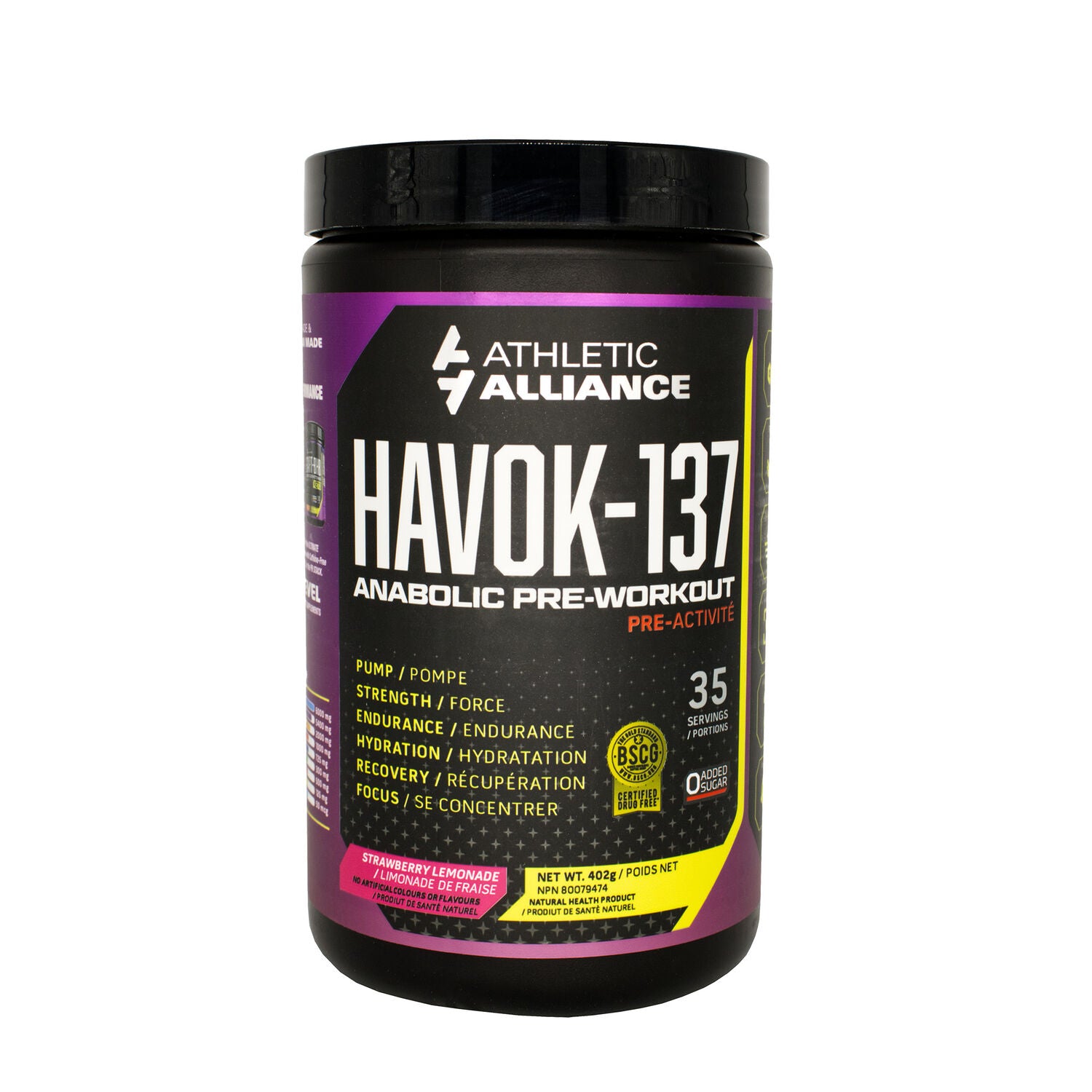Athletic Alliance Strawberry Lemonade Havok-137 Pre-Workout