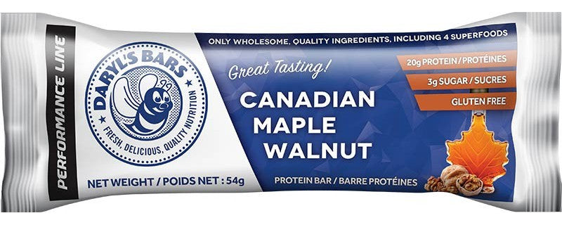 Daryl's Hi N-R-G Bars Canadian Maple Walnut Bars