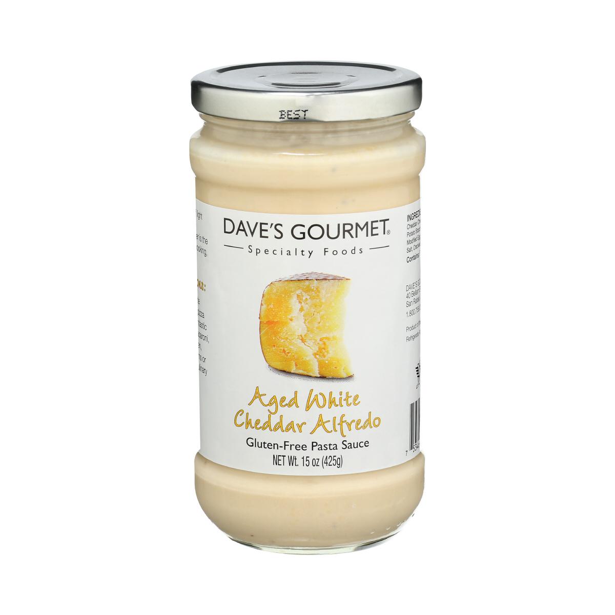 Dave's Gourmet Aged White Cheddar Alfredo Gluten-Free Pasta Sauce